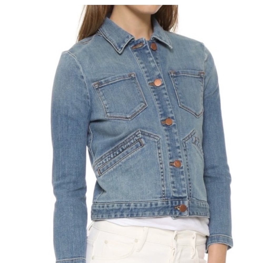 J Brand Lacy Boot Long Sleeve Jean Denim Jacket Bright Side L